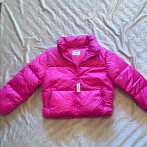 Old Navy Bright Pink Puffer Jacket